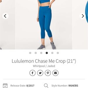 Lululemon Chase Me crop leggings